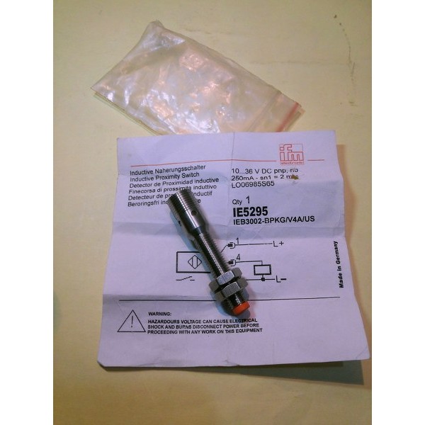 Inductive Proximity Switch, IE5295, IFM Germnay (14 Days Warrenty on Entire Stock)